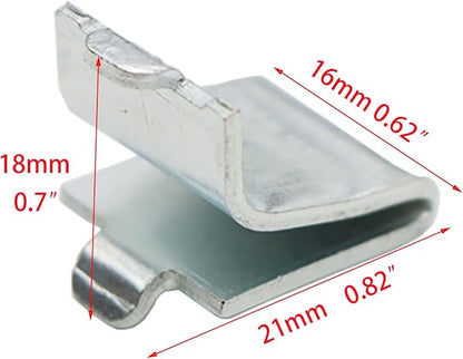 20 Pieces Adjustable Steel Pilaster Shelf Clips Support, Shelving Bracket Clips for Metal and Wood Shelves, Silver
