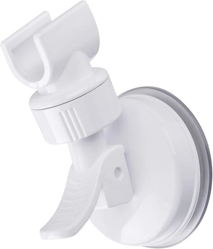 OUO Adjustable Shower Head Holder, Bathroom Suction Cup Handheld Shower Head Bracket, Removable Handheld Showerhead & Wall Mounted Suction Bracket (2pcs White)