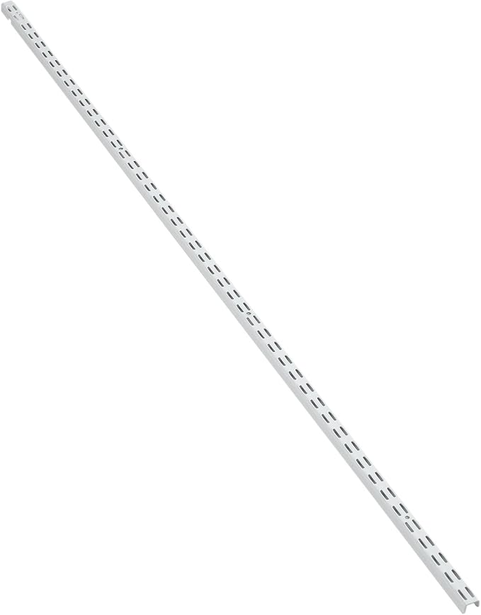ClosetMaid ShelfTrack White Standard Upright - 12-Inch Double Slot Durable Steel Closet System Hardware for Closets, Pantries, Utility Rooms, and Laundry