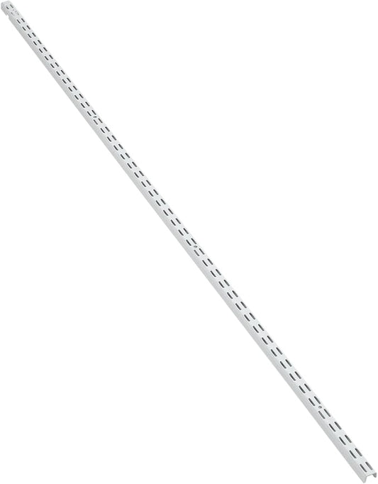 ClosetMaid ShelfTrack White Standard Upright - 12-Inch Double Slot Durable Steel Closet System Hardware for Closets, Pantries, Utility Rooms, and Laundry