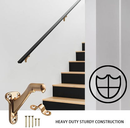 Triumph Hardware,3 Pack,3" Heavy Duty handrail Bracket Champagne Bronze,Stair Railing Bracket DIY Easy Installation Hardware