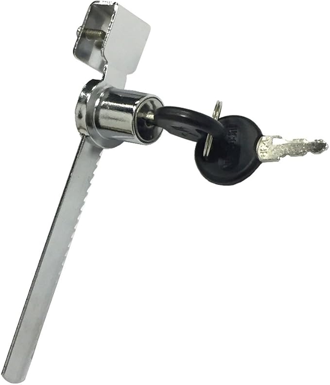 Sliding Glass Door Ratchet Lock with Chrome Finish, Keyed Alike Showcase Display - 8 Pack