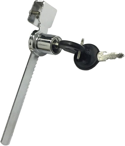 Sliding Glass Door Ratchet Lock with Chrome Finish, Keyed Alike Showcase Display - 8 Pack