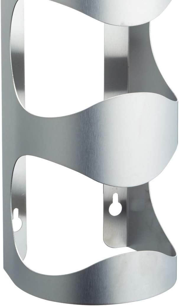 BarCraft Wall Wine Rack, Stainless Steel, 4 Bottle Holder, Silver