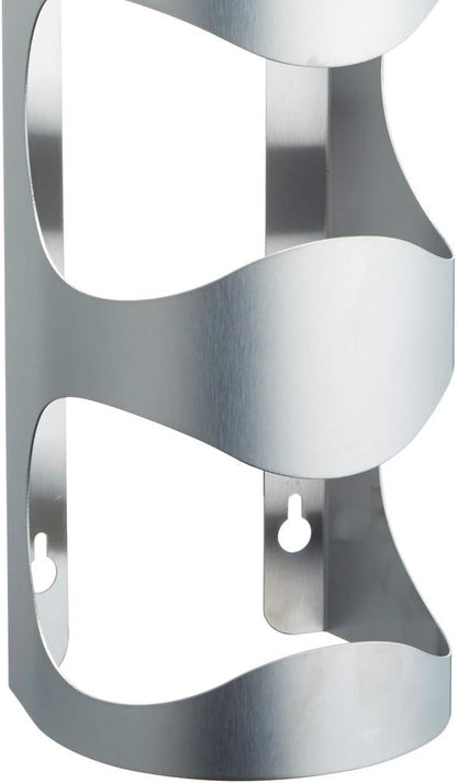 BarCraft Wall Wine Rack, Stainless Steel, 4 Bottle Holder, Silver