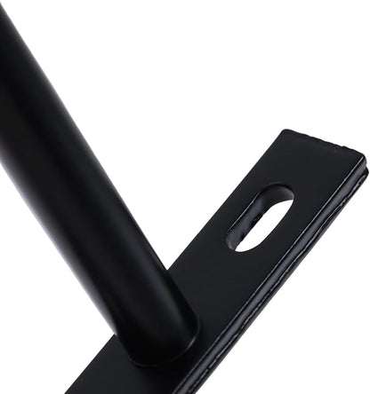 Floating Shelf Brackets 4-inch Heavy Duty Hidden Brackets Black Invisible Shelf Support for Floating Wood Shelves - 4pcs