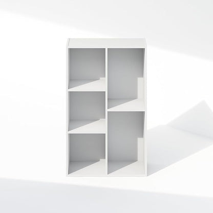 Furinno Reed Closet Organizers and Storage, 5-Cube Reversible Closet Shelves, Closet Organization Shelf, 9.4 x 19.5 x 31.5, for Bedroom, Closet, White