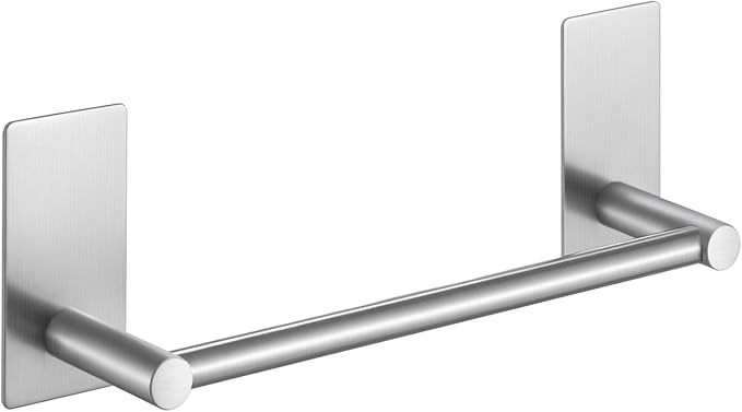 KES Adhesive Towel Bar 9-Inch No Drill Towel Bar Towel Rack for Kitchen SUS304 Stainless Steel Brushed Finish, A7000S23-2