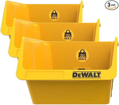 DEWALT Plastic Bins, 10lb Capacity, Workshop Storage System Compatible (DWST82813) (Pack of 3)