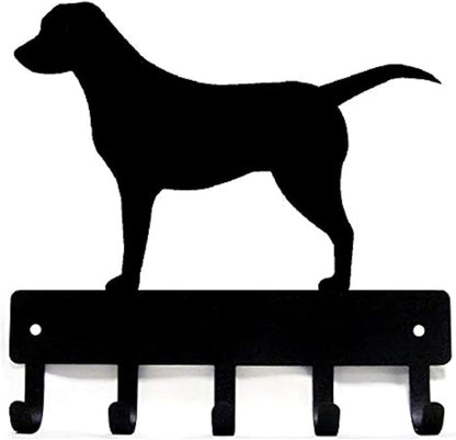 Labrador Retriever Key Holder for Wall - Small 6 inch Wide with 5 Hooks - Made in USA
