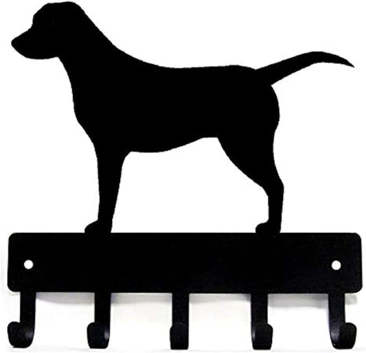 Labrador Retriever Key Holder for Wall - Small 6 inch Wide with 5 Hooks - Made in USA