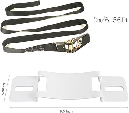 2PCS Propane Tank Holder，Oxygen Tank Holder，Propane Tank Storage,, with 6.6ft Ratchet Strap and Screws Suitable for rv Propane Tank Holder，Cylinder Wall Mounted Bracket (White) (White)
