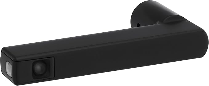Kwikset Halifax LED Motion Activated Light Up Door Handle Reversible Lever & Cartridge, Matte Black, with Microban Protection