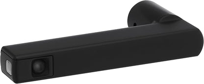 Kwikset Halifax LED Motion Activated Light Up Door Handle Reversible Lever & Cartridge, Matte Black, with Microban Protection