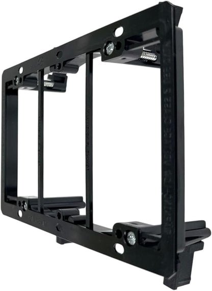 iMBAPrice 3 Gang LV3 Low Voltage Wallplate Mounting Bracket - Black