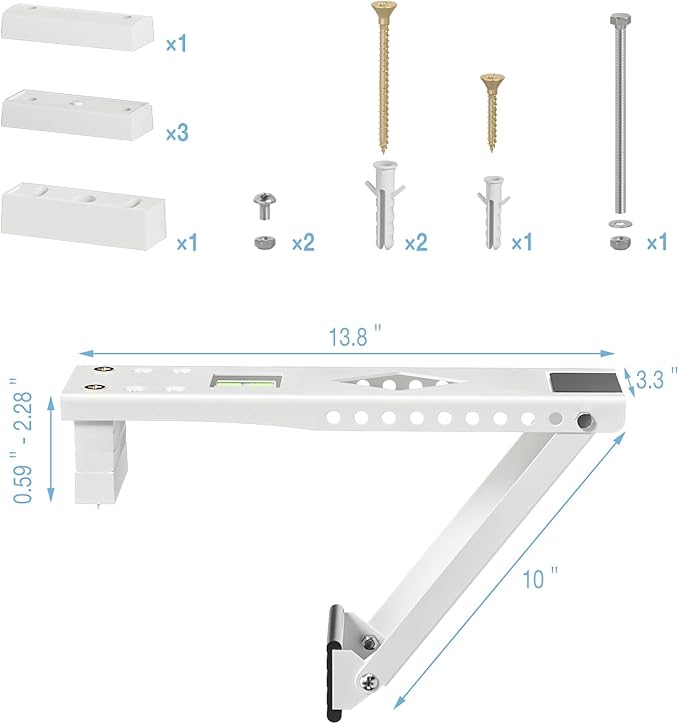 HOXHA Window AC Bracket, Universal Window Air Conditioner Support Bracket, Window AC Mount, Air Conditioner Holder for Hung Windows, Support Up to 85 lbs