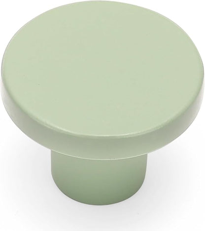Ravinte 25 Pack Cabinet Knobs Light Green Kitchen Cabinet Knobs Round Dresser Drawer Pulls Closet Door Pulls 1-1/5 Inch