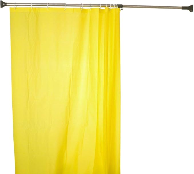 BAOYOUNI Expandable Shower Curtain Tension Rod Metal Window Closet Wardrobe Rail Clothes Hanger Drying Rack 29.4mm Diameter (Grey, 45-66.9 Inches)