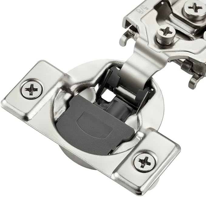 60 Pack 30 Pairs 5/8 inch Overlay Soft Close Hinges for Kitchen Cabinet Hinges Satin Nickel Hidden Hinges Stainless Steel Concealed Hinge self Closing