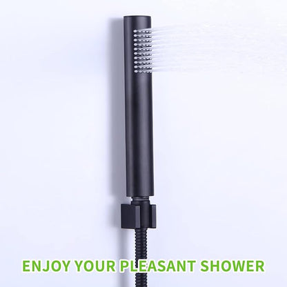 Angle Simple Shower Wand Holder, Brass Shower Head Hanger, Sprayer Nozzle Handle Bracket, Matte Black