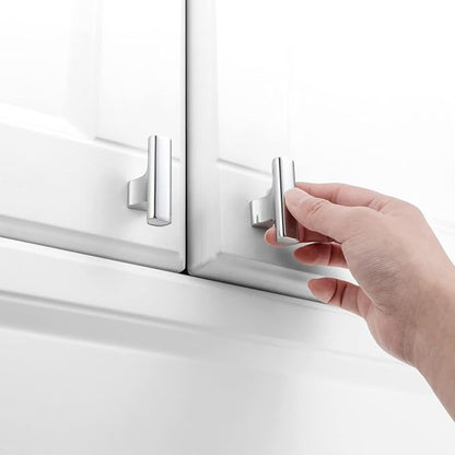 KOOFIZO 10-Pack Cabinet Knob - Chrome Pull Handle (50mm / 2 Inch), K20 Solid Hardware for Kitchen Cupboard Door, Bedroom Dresser Drawer, Bathroom Wardrobe