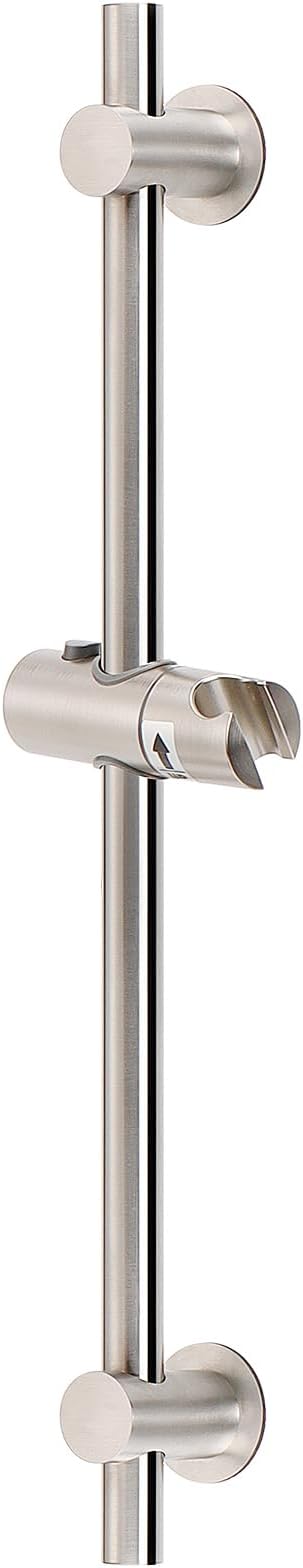NearMoon Shower Slide Bar with Height/Angle Adjustable Handheld Shower Holder, Bathroom SUS 304 Stainless Steel Shower Head Holder for Bath (Adhesive, Brushed Nickel)