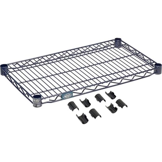 Nexel Nexelon Additional Wire Shelf for Wire Shelving Units, 600-800 lb Capacity, 14"W x 24"L, Blue