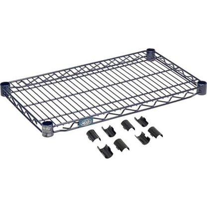 Nexel Nexelon Additional Wire Shelf for Wire Shelving Units, 600-800 lb Capacity, 14"W x 24"L, Blue