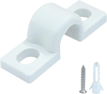 Hordion 12PCS Wire Shelf Loop Clips Plastic Shelf Clips for Wire Shelving – White