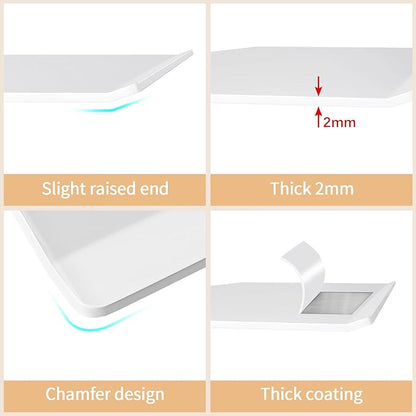 MKO 20" Floating Shelves for Wall, Long Metal Wall Mounted Shelf for Bathroom, Bedroom, Living Room, Kitchen, Display Hanging Shelves for Books/Storage/Room Decor 2 Packs, White