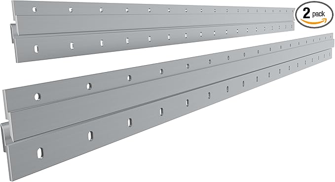 French Cleat Heavy Duty, Aluminum French Cleat, Headboard Wall Mounting Brackets with Screws, Heavy Mirror Mounting Hardware (36 Inch-2 Pairs, Support 200 lbs)