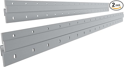 French Cleat Heavy Duty, Aluminum French Cleat, Headboard Wall Mounting Brackets with Screws, Heavy Mirror Mounting Hardware (36 Inch-2 Pairs, Support 200 lbs)