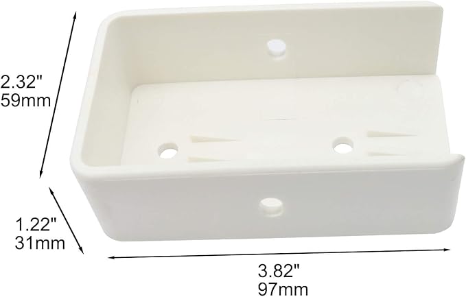 Aiwaiufu 2″ x 3.5″ Vinyl Fence Brackets, Slotted Handrail Bracket Kit with Screws for Decking Railing, Mount to Wall or Other Vertical Flat Surface, Pack of 4