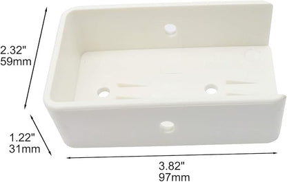 Aiwaiufu 2″ x 3.5″ Vinyl Fence Brackets, Slotted Handrail Bracket Kit with Screws for Decking Railing, Mount to Wall or Other Vertical Flat Surface, Pack of 4