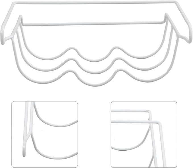 Fridge Wine Rack - Universal Refrigerator Bottle Holder Holds 3 Bottles, White, Inside Appliance