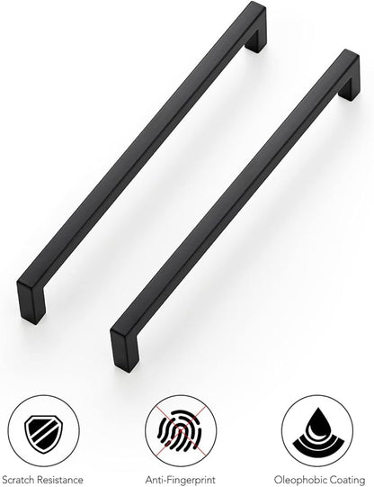 Ravinte 20-Pack Square Drawer Handles, 7-1/2 Inch, Matte Black, Pack of 20