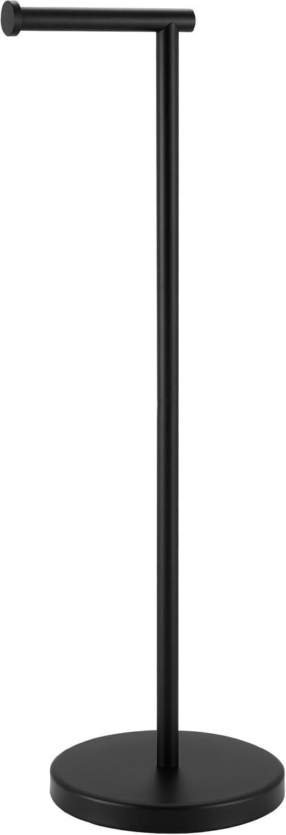 KES Toilet Paper Holder Stand with Weighted Base, 26" H (Taller Version) Free Standing Toilet Paper Roll Holder for Bathroom, Rustproof, BPH283S66-BK
