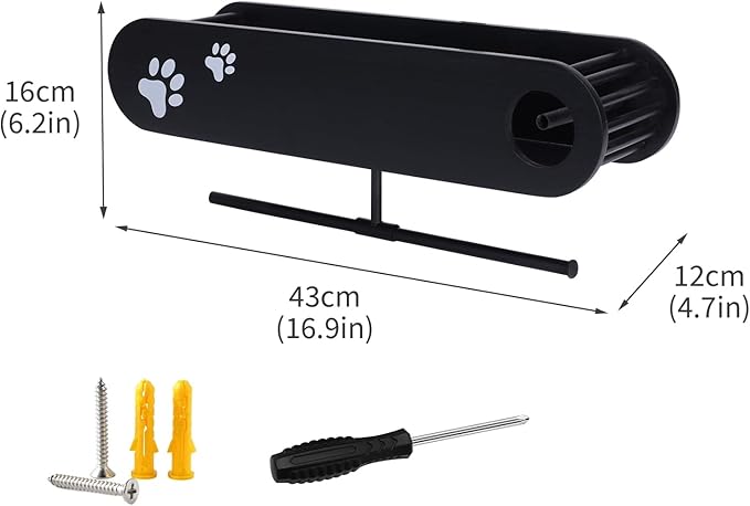 Geyecete Dog Leash Holder for Wall Dogs Hooks for Wall Pet Stuff Organizer with Shelf Storage, Key Holder, Hangers Organizer Rack for Dog Leashes etc