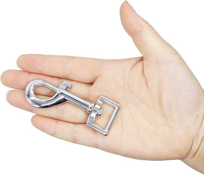 4 Pack Swivel Bolt Snap Hooks Dog Leash Hooks Dog Clips Trigger Snaps for Heavy Duty Pet Leashes & Collar, Flag Clasp, Single Ended Clip, Key Chain Clasp, Pet Buckle, DIY Project