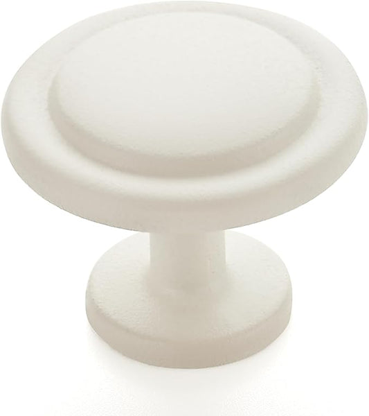 Ravinte 45 Pack 1-1/4 Inch Kitchen Cabinet Knobs White Frosted Zinc Pulls Door Handles for Dresser Drawers