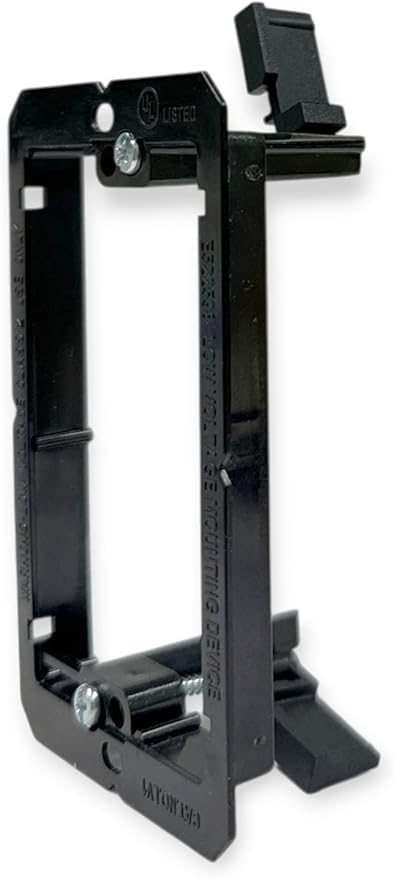 iMBAPrice LV1 Low Voltage Mounting Bracket, 1-Gang | Wall Plate Bracket for Telephone, Network, HDMI, Coaxial & Speaker Cables | Open-Back Low Voltage Mud Ring