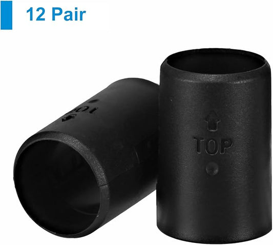 25mm Wire Shelf Clips – Jamiikury Black Plastic Shelf Lock Clips for Metric 25mm Posts Only – Check Size Before Purchasing - 24pcs (12 Pairs)