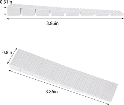 12 Pack White Multi Purpose Furniture Plastic Shims for Leveling Extreme Weight Capacity Wedges Easy to Snap Cut-to-fit Size Leveler for Toilet Shims, Doors, Windows, Sheds, Table