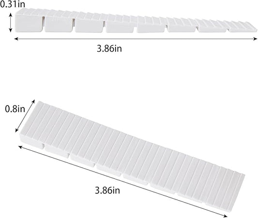 12 Pack White Multi Purpose Furniture Plastic Shims for Leveling Extreme Weight Capacity Wedges Easy to Snap Cut-to-fit Size Leveler for Toilet Shims, Doors, Windows, Sheds, Table