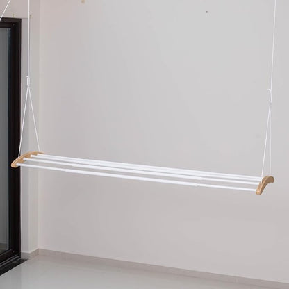 Ceiling Mounted Drying Racks for Laundry-Space-Saving Ceiling Clothes Drying Rack-Pulley Drying Rack-Wood, Metal, Ceiling Clothing Rack-Ceiling Mount Drying Rack-Clothes Drying Rack Ceiling Mounted