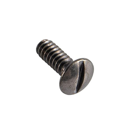 Henne Bery 3/8" Long 6-32 Thread, Oval Head Milled Slot Replacement Wall Plate Screws, 50 Pack, Heirloom Silver/Antique Nickel