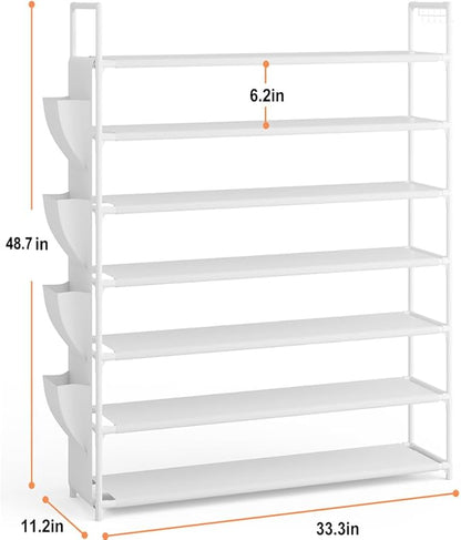 OYREL Shoe Rack 7 Tier Shoe Organizer Shoe Storage 28-35Pairs Shoe Rack for Closet Shoe Rack Organizer Entryway Shoe Holder Space Saving Shoe Shelf Shoe Stand Large Tall Shoe Tower Garage