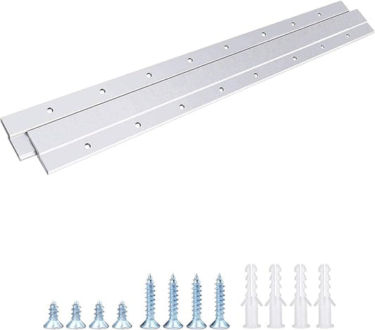 French Cleat Picture Hanger, Aluminum Z Hanger Interlocking Wall Mounting Bracket Hardware Kit Z Clips for Hanging Wall Painting, Mirrors, Panels, Artwork, Cabinet, Whiteboard (18 inch-1 Pair)