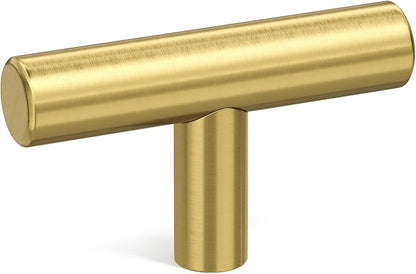 goldenwarm Kitchen Cabinet Hardware Brass Cabinet Knobs - LS201GD Gold Knobs for Dresser Gold Drawer Handles Metal Drawer Hardware 50mm(2in Overall Length),100Pack