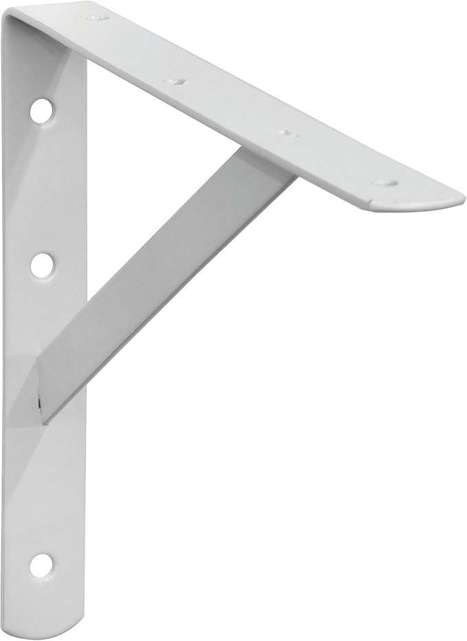 Decko Products 49137-10 Heavy-Duty Shelf Bracket, 8.5-Inch X 11.25-Inch, 10-Pack, White